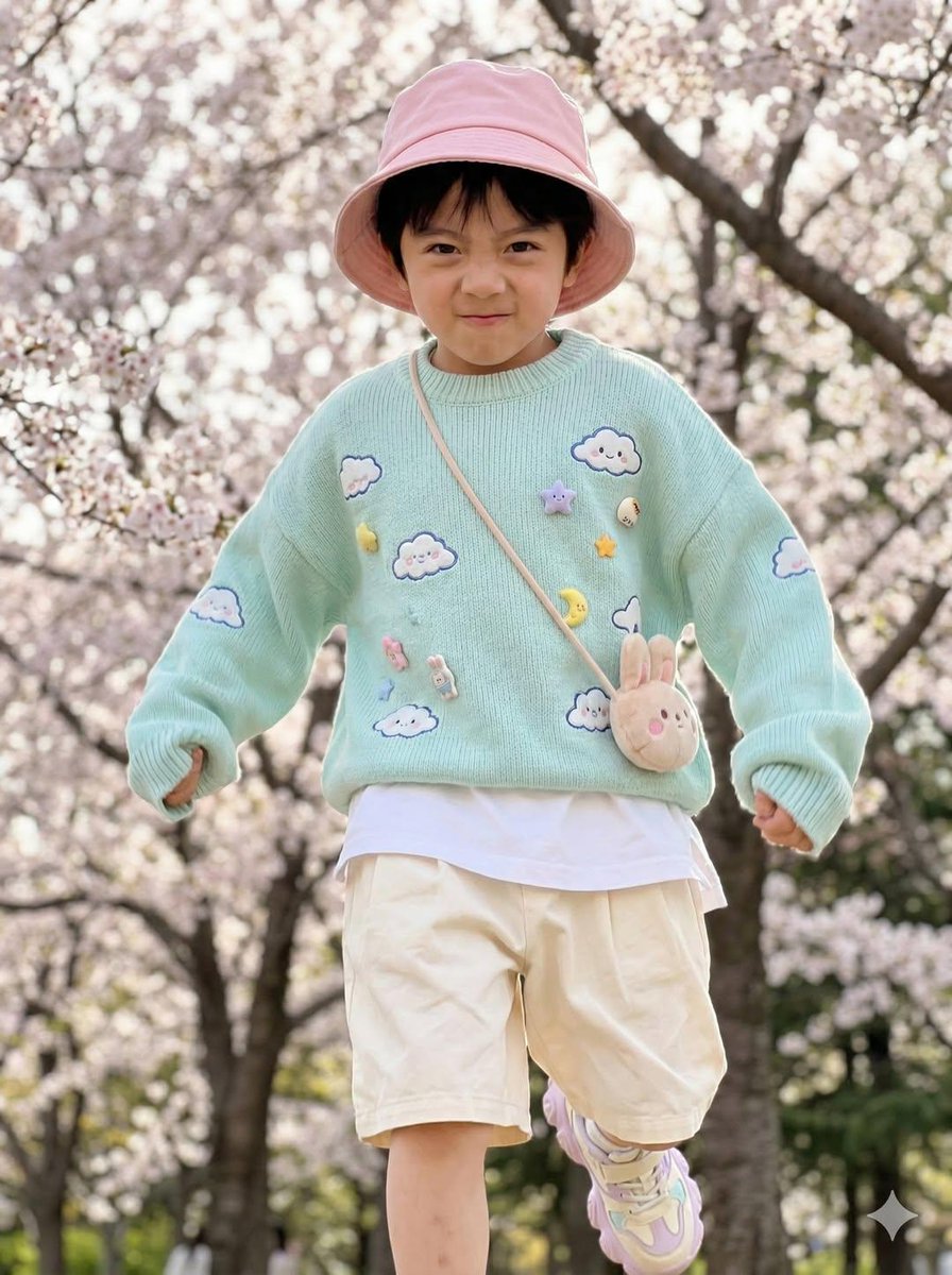 Hyper Realistic Child Fashion Snapshot In Spring Garden — Nano Banana Pro image prompt example