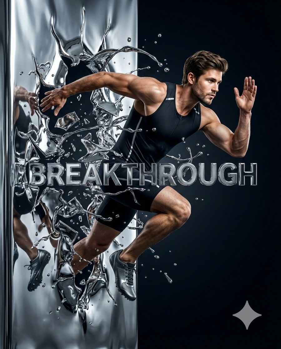 Hyper Realistic Chrome Wall Breakthrough Prompt — Nano Banana Pro image prompt example