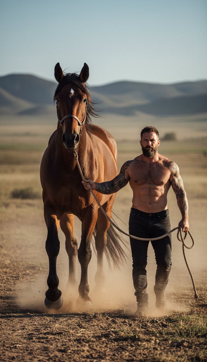 Hyper Realistic Cinematic Photograph Of Man And Powerful Horse — Nano Banana Pro image prompt example