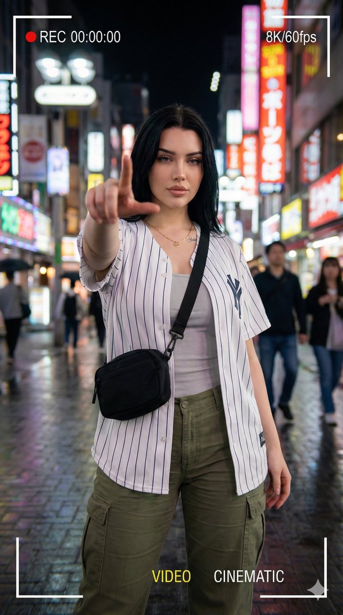 Hyper Realistic Cinematic Portrait With Neon Urban Aesthetic — Nano Banana Pro image prompt example