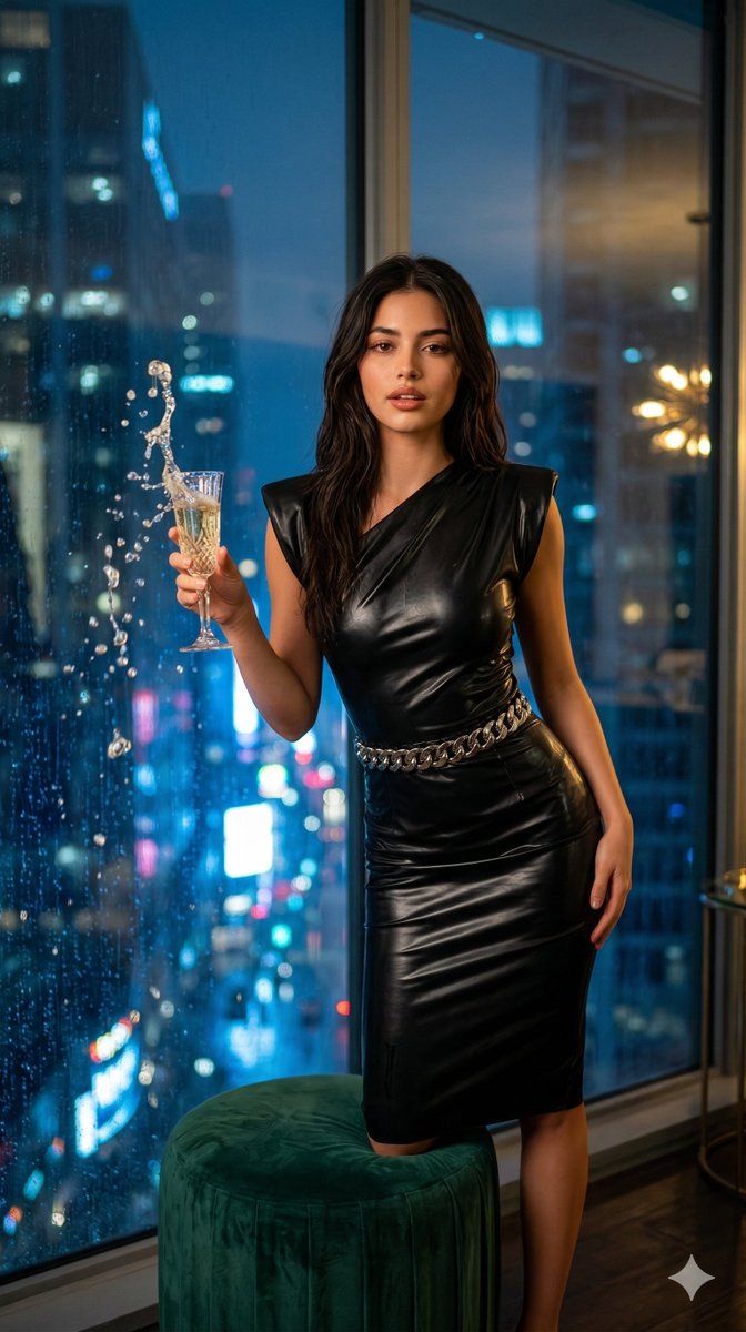 Hyper Realistic Editorial Shot In Penthouse — Nano Banana Pro image prompt example