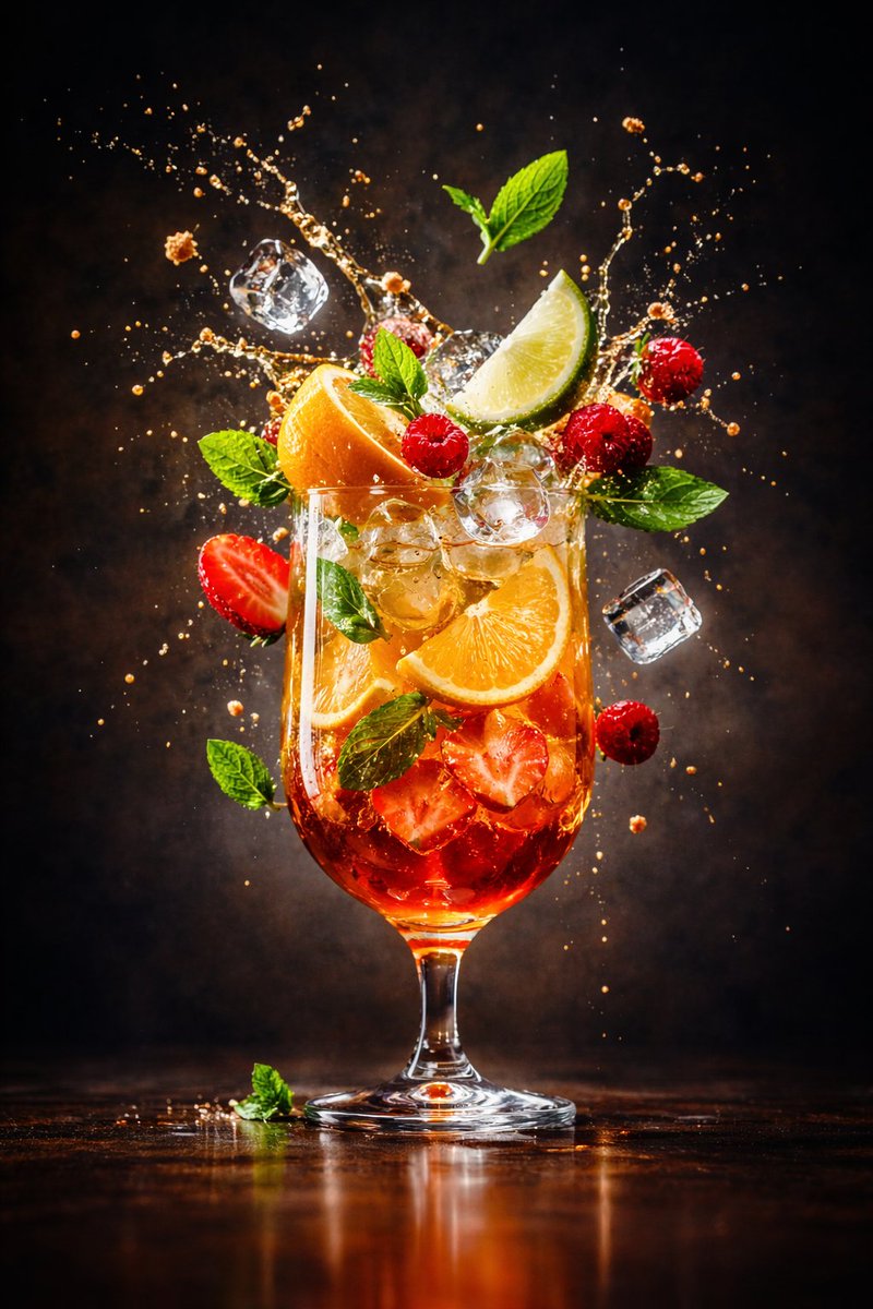 Hyper Realistic Floating Food Photography — Nano Banana Pro image prompt example