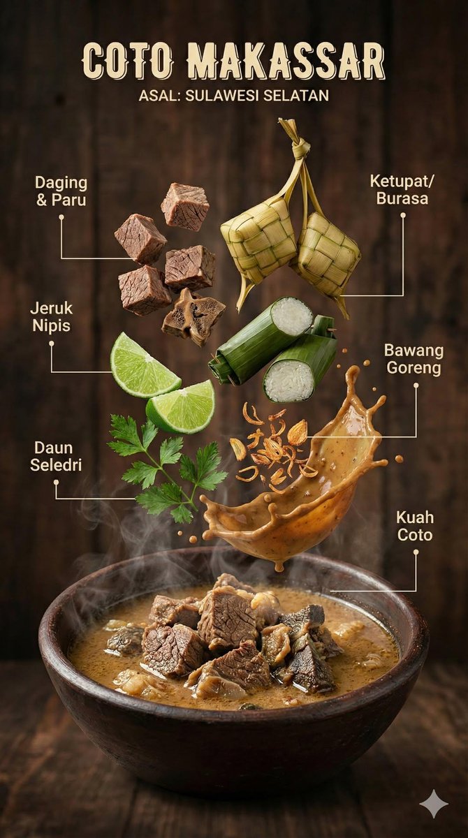 Hyper Realistic Indonesian Food Infographic Prompt — Nano Banana Pro image prompt example