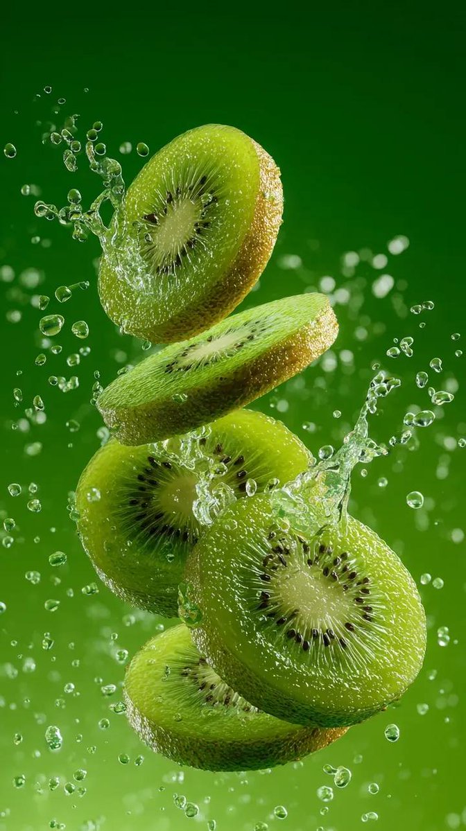 Hyper Realistic Kiwi Splash Macro Photography Prompt — Nano Banana Pro image prompt example
