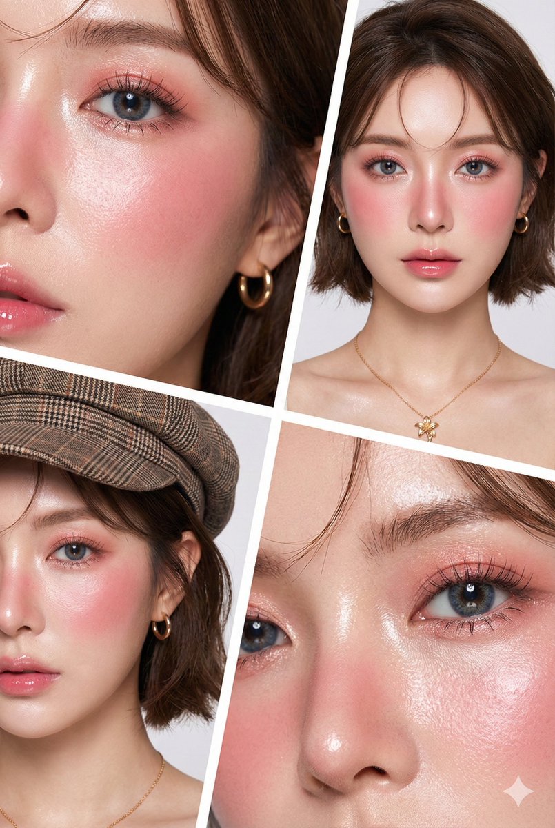 Hyper Realistic Korean Beauty Editorial Collage — Nano Banana Pro image prompt example