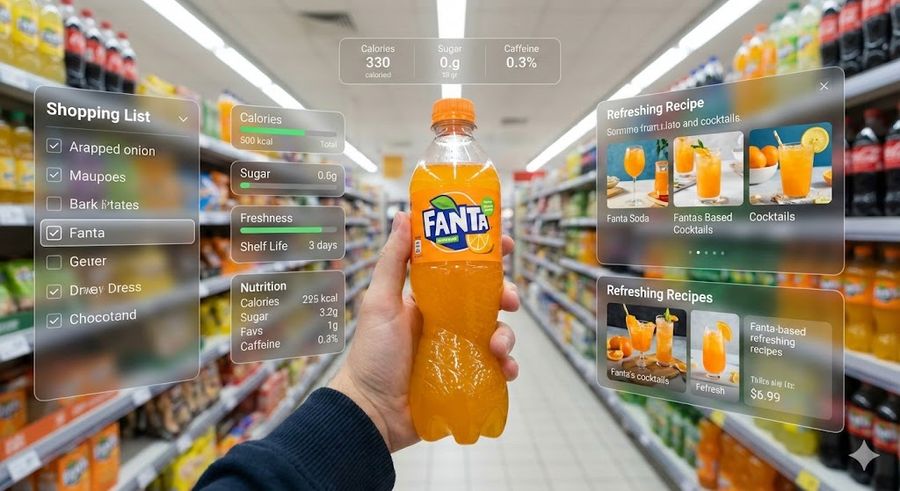 Hyper Realistic Mixed Reality Fanta Ad Concept — Nano Banana Pro image prompt example