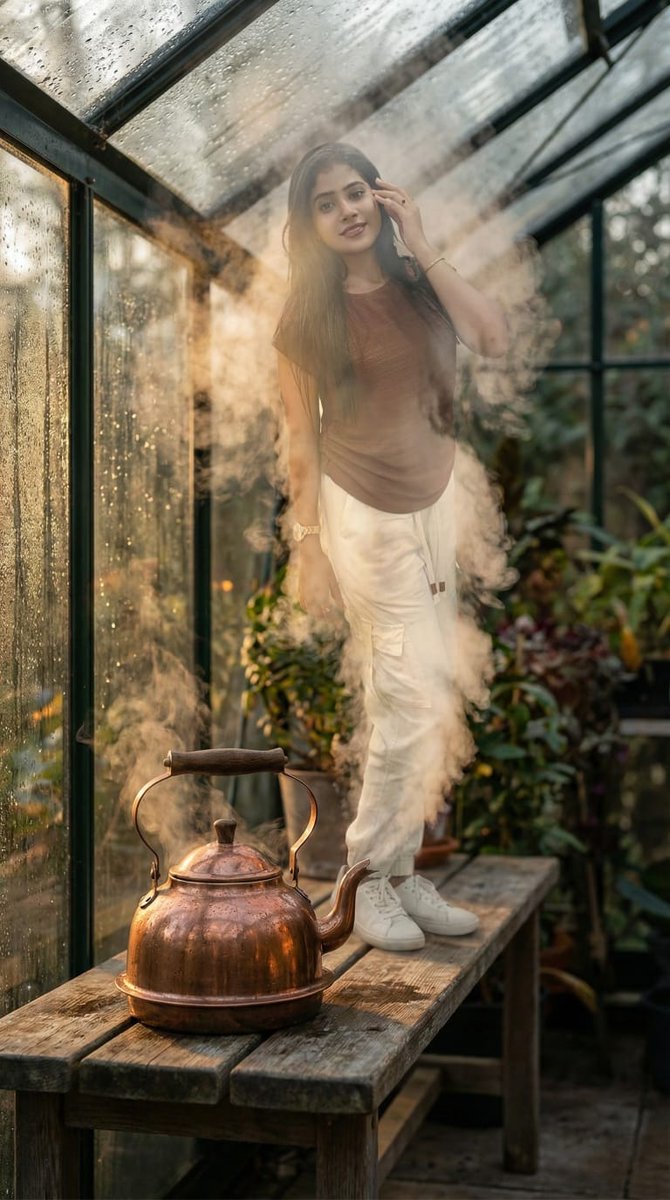 Hyper Realistic Steam Figure Of A Person — Nano Banana Pro image prompt example