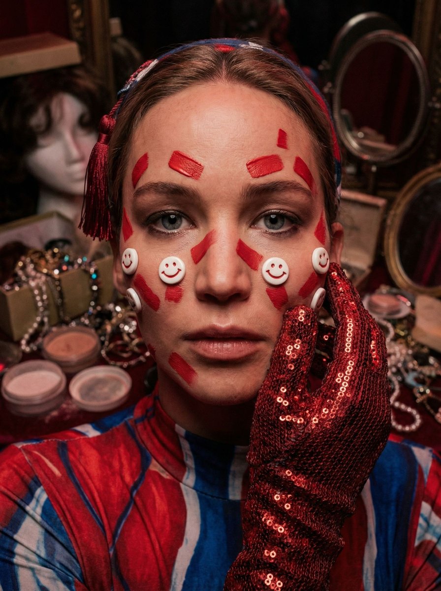 Hyper Realistic Surrealist Portrait With Crimson Lighting — Nano Banana Pro image prompt example