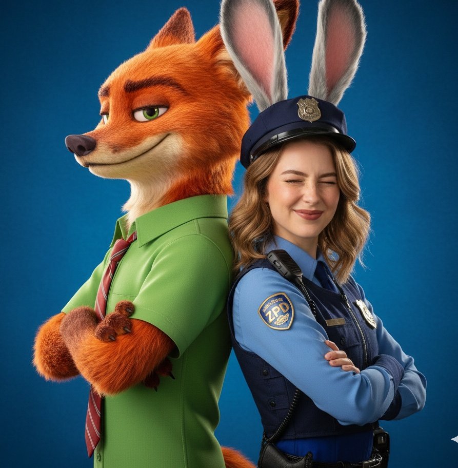 Hyper Realistic Zootopia Cosplay Portrait With Identity Lock — Nano Banana Pro image prompt example