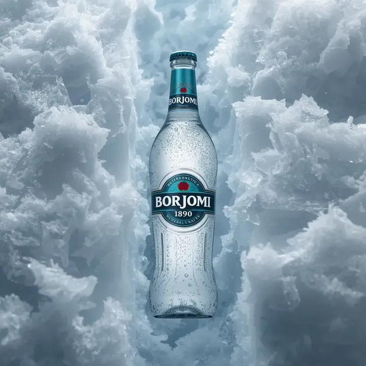 Hyperrealistic Product Photography Prompt Borjomi Water — Nano Banana Pro image prompt example
