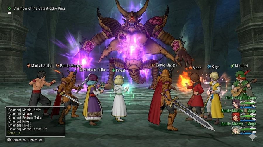 Image Generation For Dragon Quest X Vs Calamity King — Nano Banana Pro image prompt example