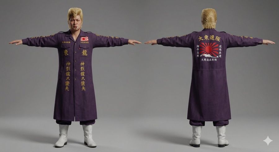 Image Generation Of Classic Japanese Bosozoku As A 3d Model Asset — Nano Banana Pro image prompt example