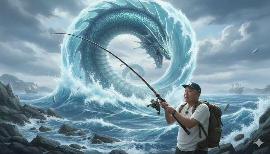 Image Generation Prompt Nishimura Mizuki Fishing Leviathan — Nano Banana Pro image prompt example