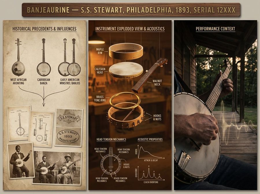 Instrument Genealogy Board Luthiers Legacy — Nano Banana Pro image prompt example