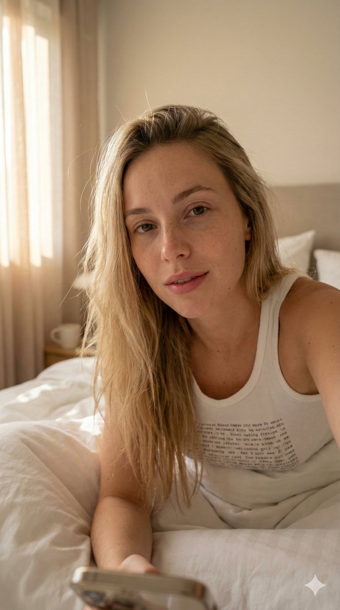 Intimate Morning Selfie Portrait — Nano Banana Pro image prompt example