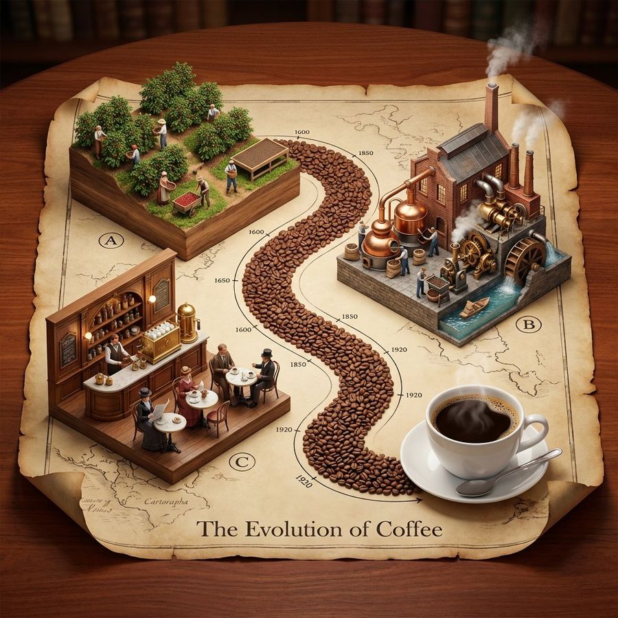 Isometric 3d Diorama Of Product Evolution Prompt — Nano Banana Pro image prompt example