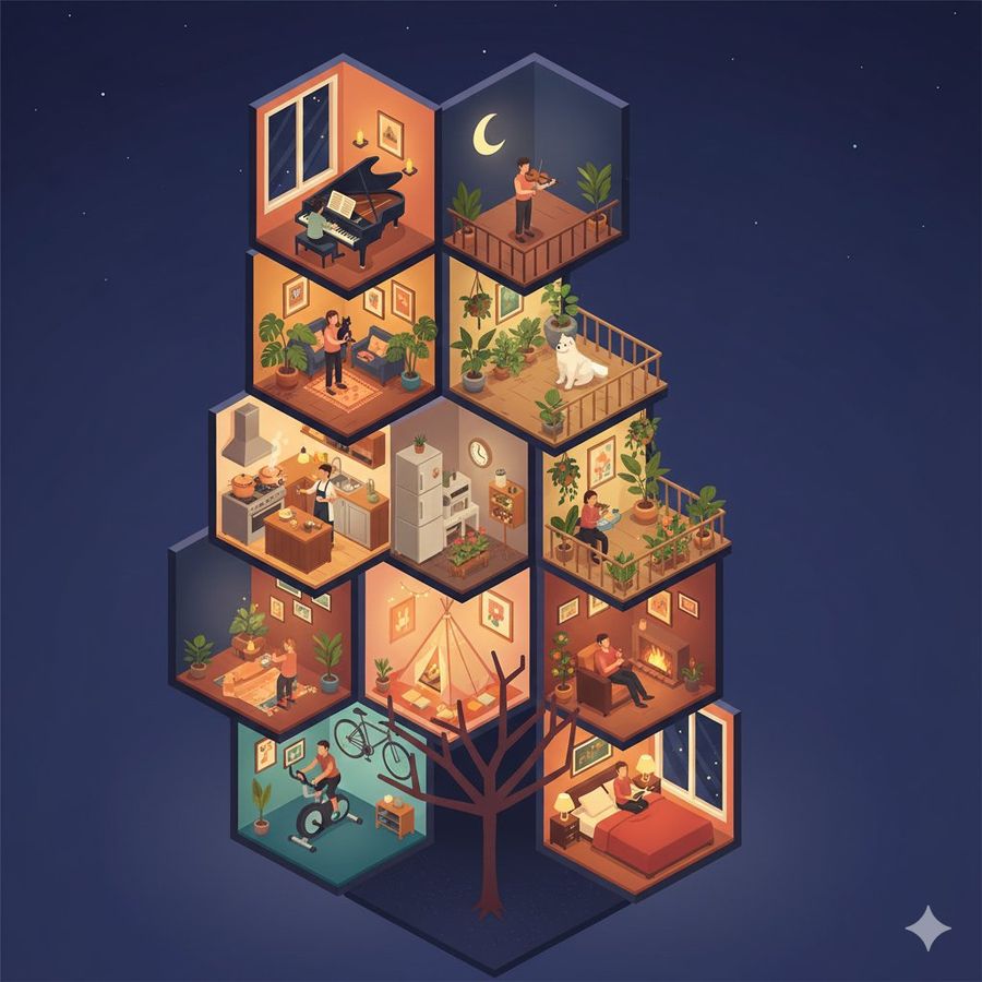 Isometric Cross Section Illustration Of A Floating Modular Apartment Building — Nano Banana Pro image prompt example