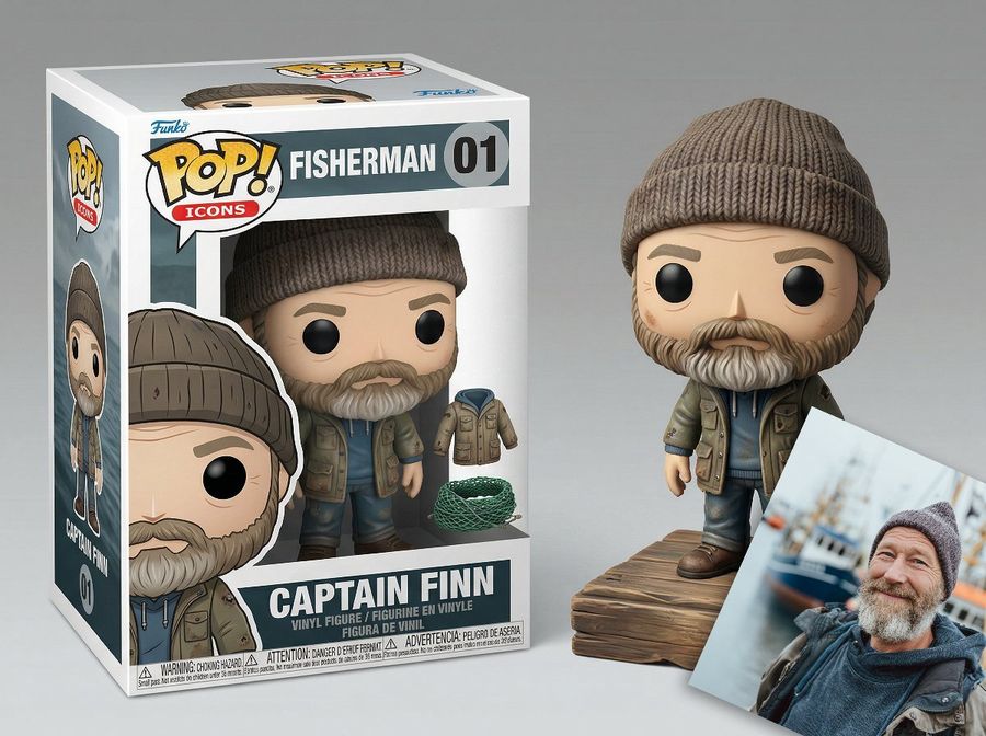 Isometric Luxury Product Showcase Of A Vinyl Collectible Figure — generated with Nano Banana Pro