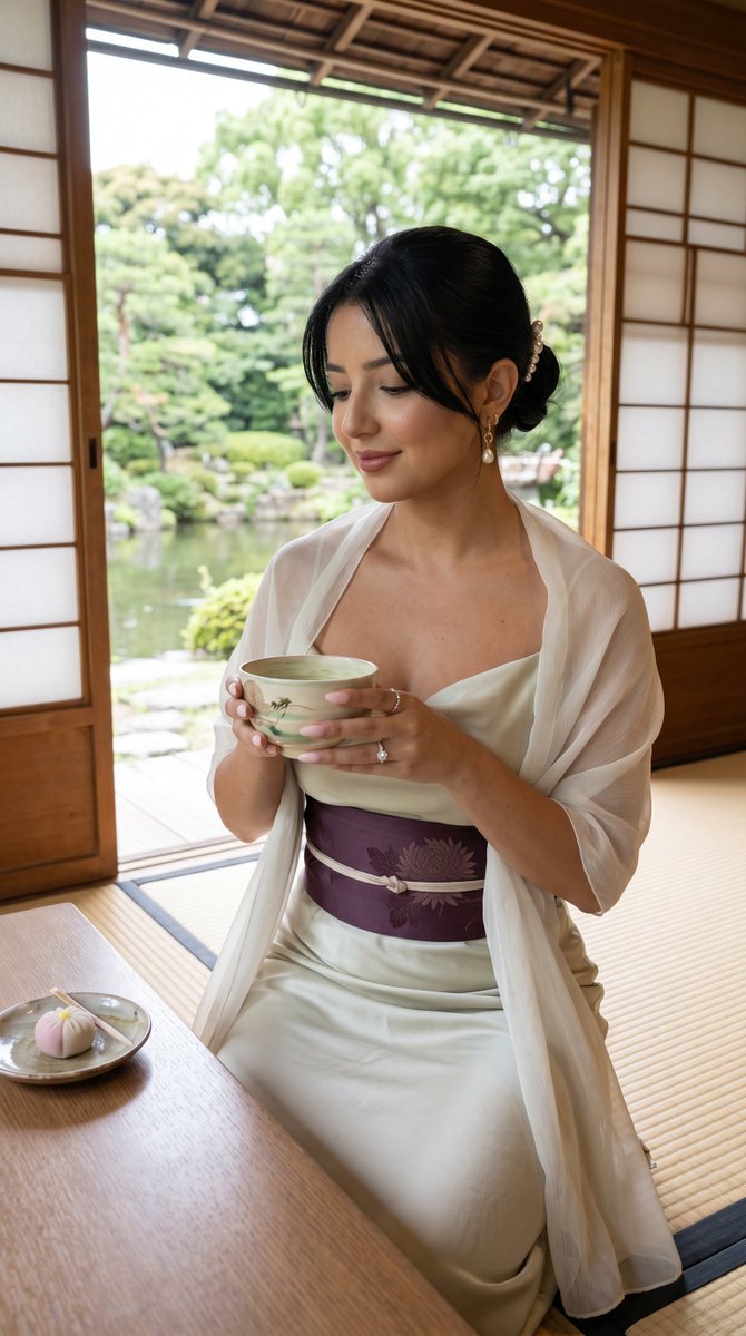 Japanese Garden Luxury Editorial Portrait — Nano Banana Pro image prompt example