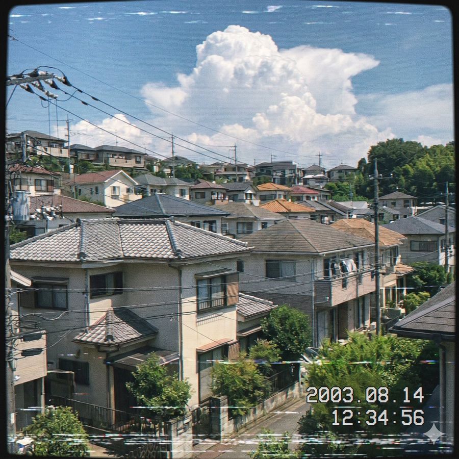 Japanese Suburb Nostalgic Footage — Nano Banana Pro image prompt example