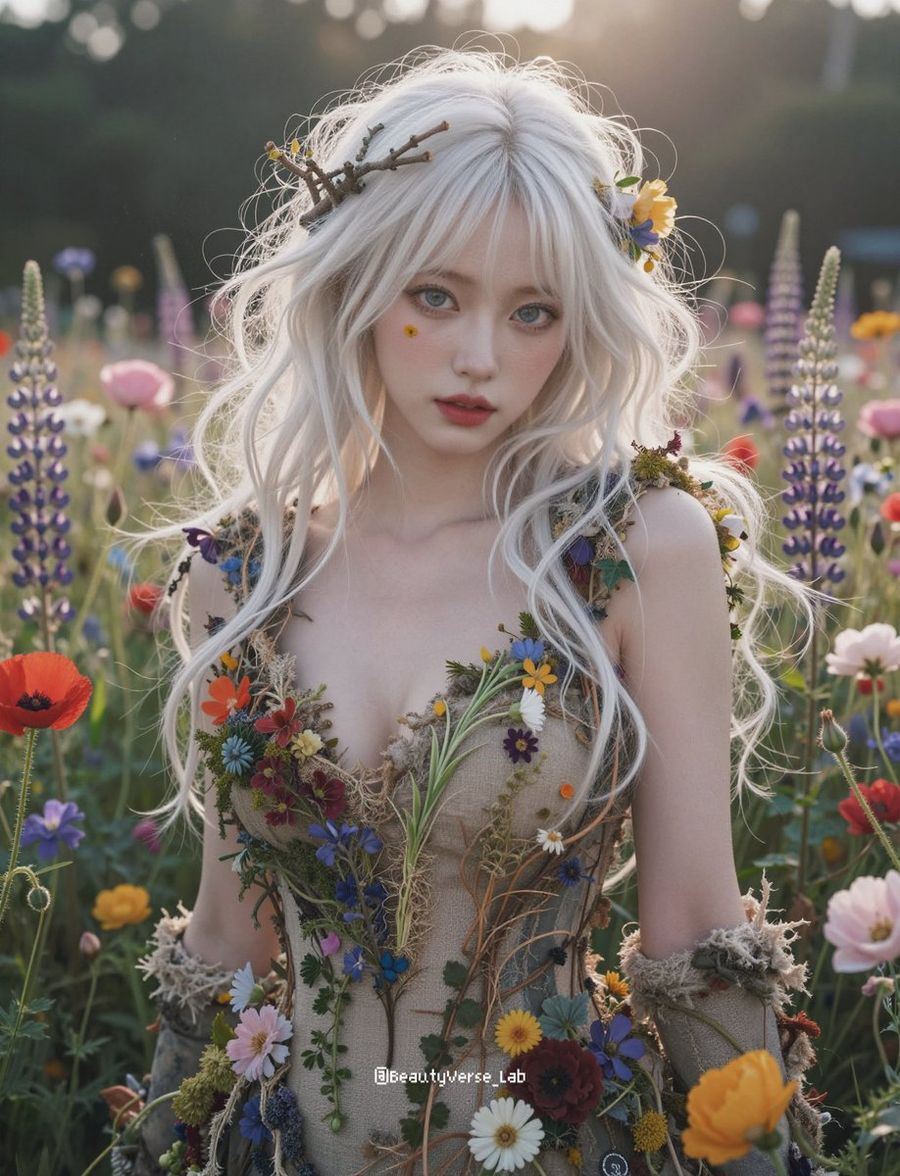 Json Prompt For Ethereal Flower Field Fantasy Portrait — Nano Banana Pro image prompt example