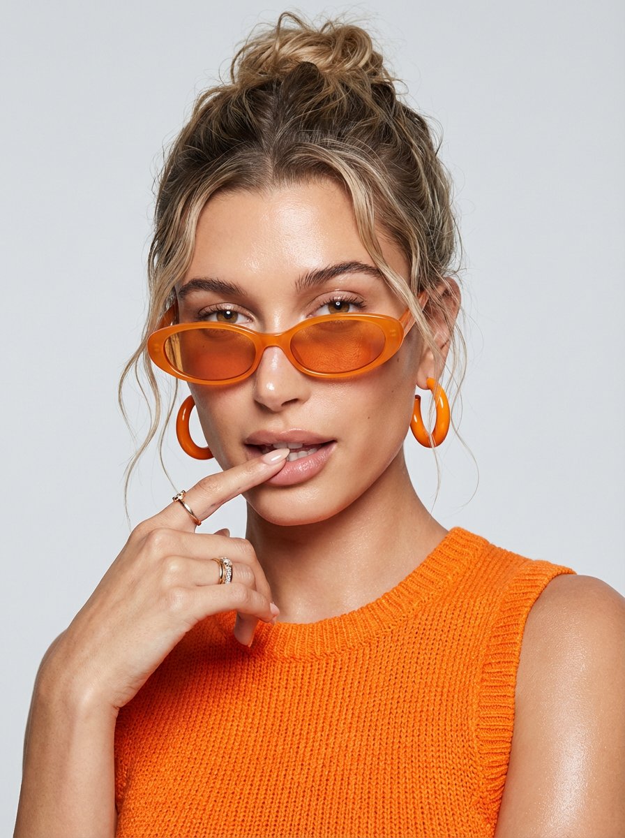 Json Prompt For High Fashion Orange Portrait With Reference Image — Nano Banana Pro image prompt example
