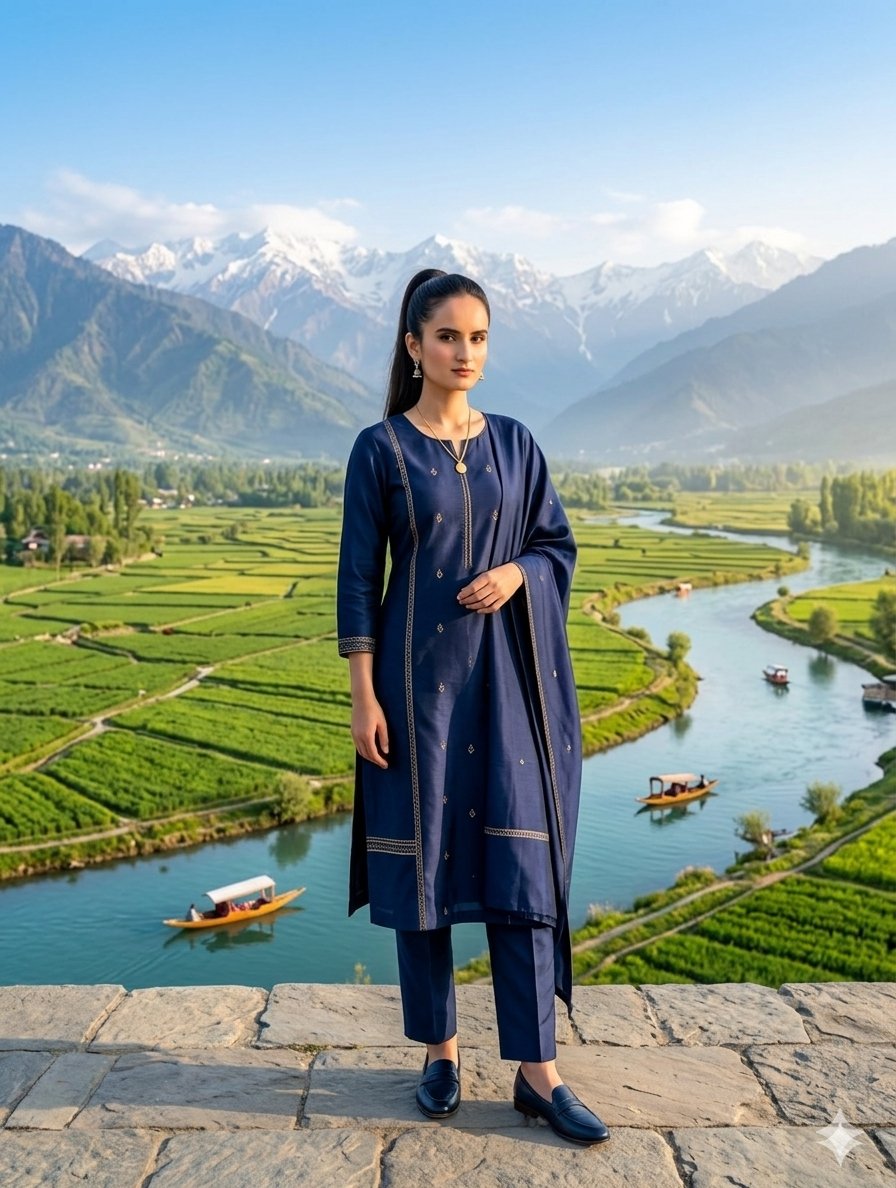 Kashmir Valley Portrait — generated with Nano Banana Pro