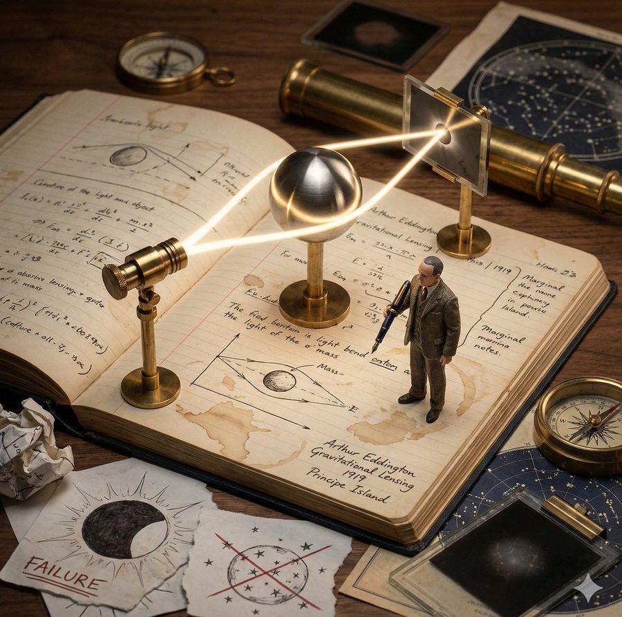 Kinetic Sculpture Of Scientific Discovery In A Lab Notebook — Nano Banana Pro image prompt example