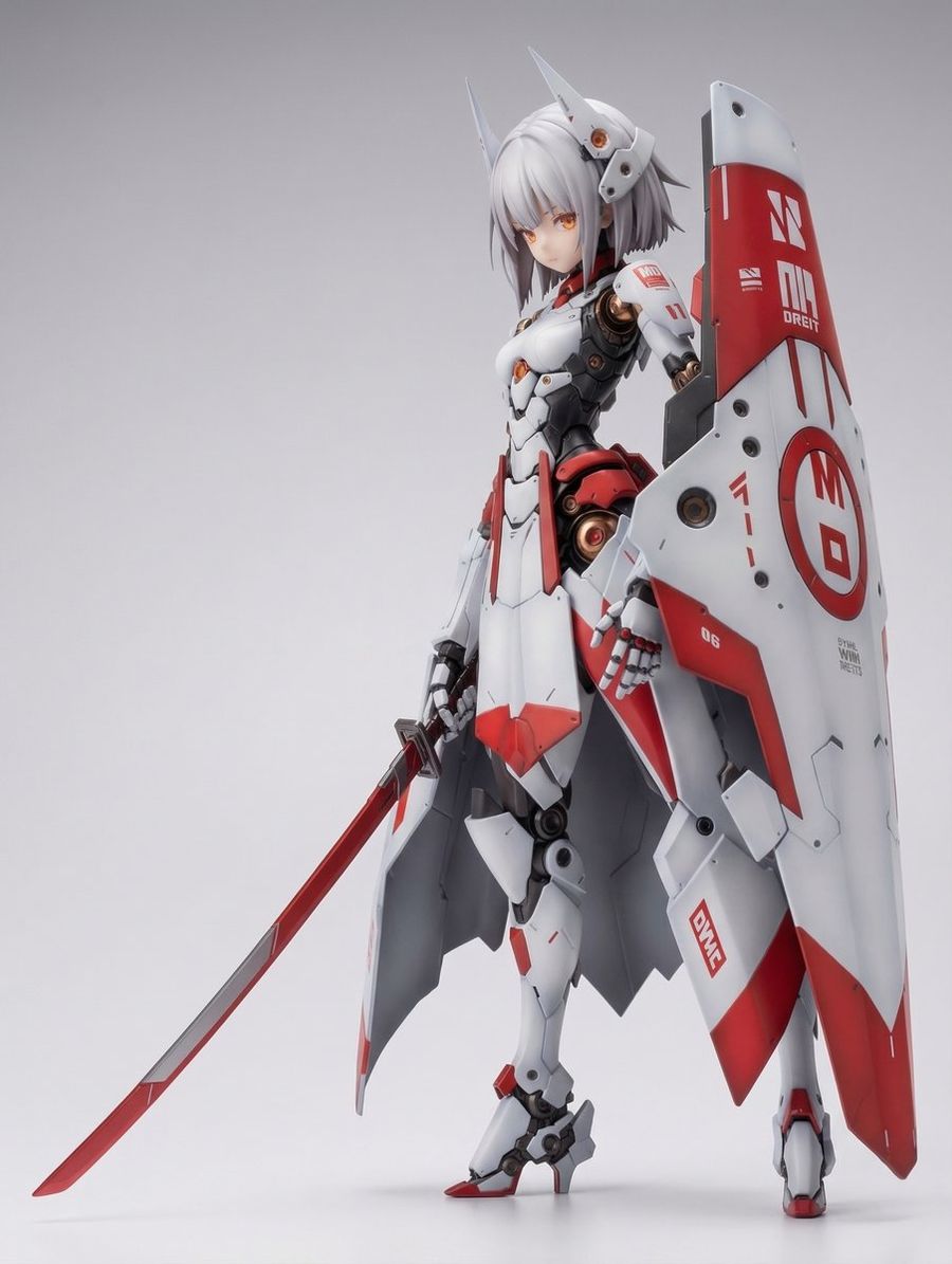 Knight Mecha Girl Figure Generation Prompt — Nano Banana Pro image prompt example