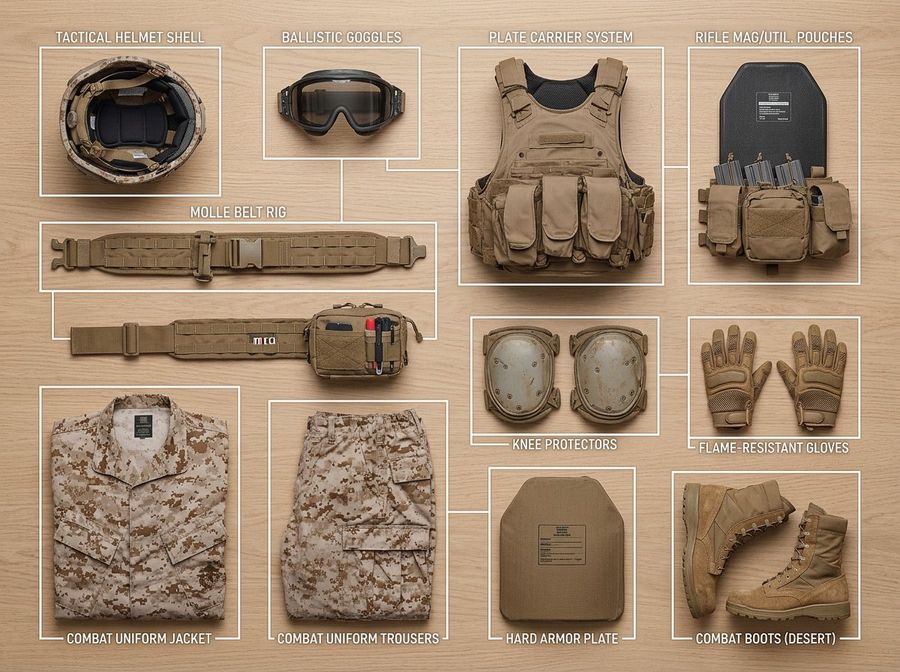 Knolling Style Flat Lay Prompt With Labeled Disassembled Parts — Nano Banana Pro image prompt example