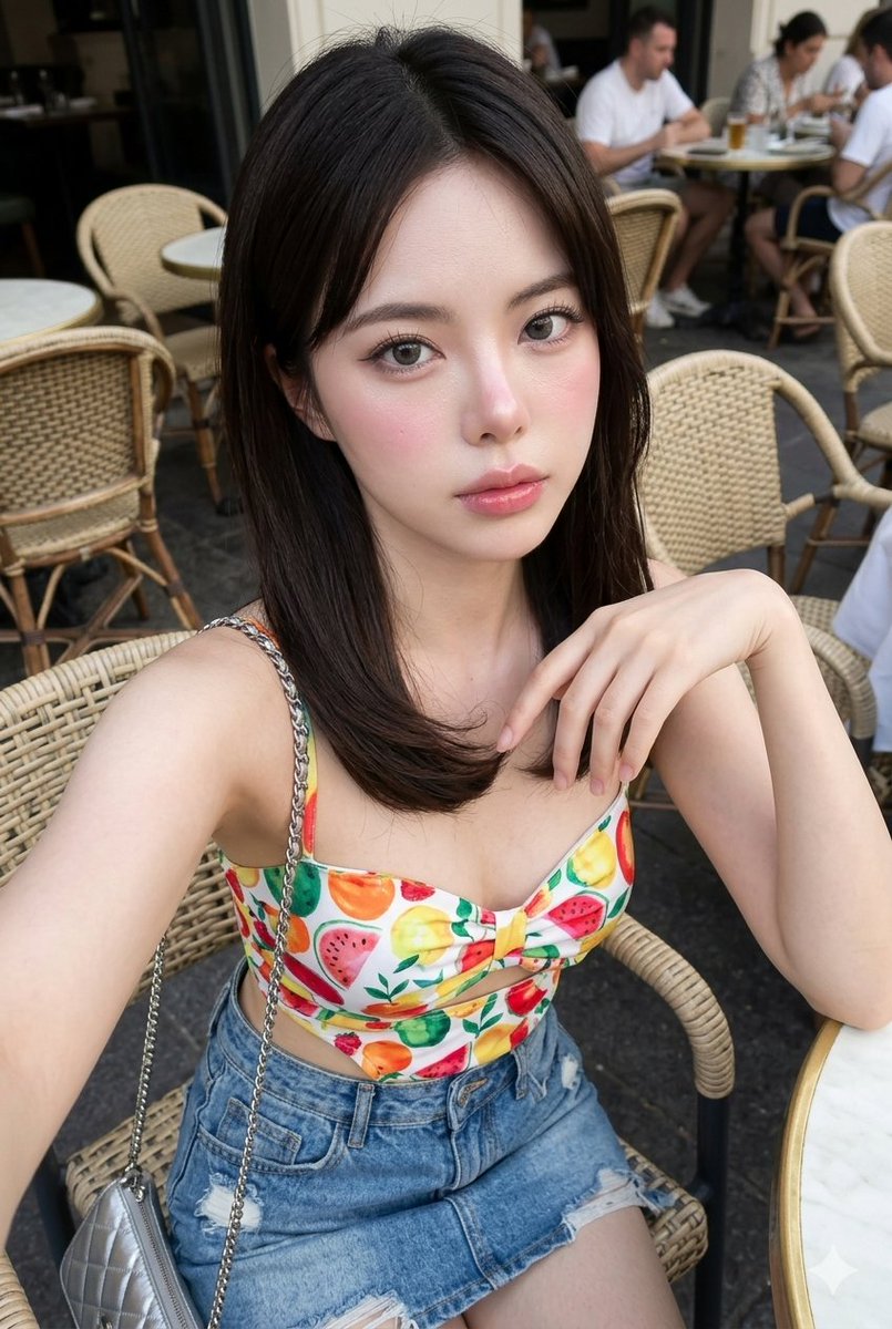 Korean Glass Skin Cafe Portrait — Nano Banana Pro image prompt example