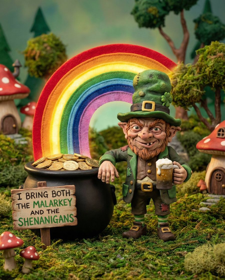 Leprechaun Illustration With Custom Style — generated with Nano Banana Pro
