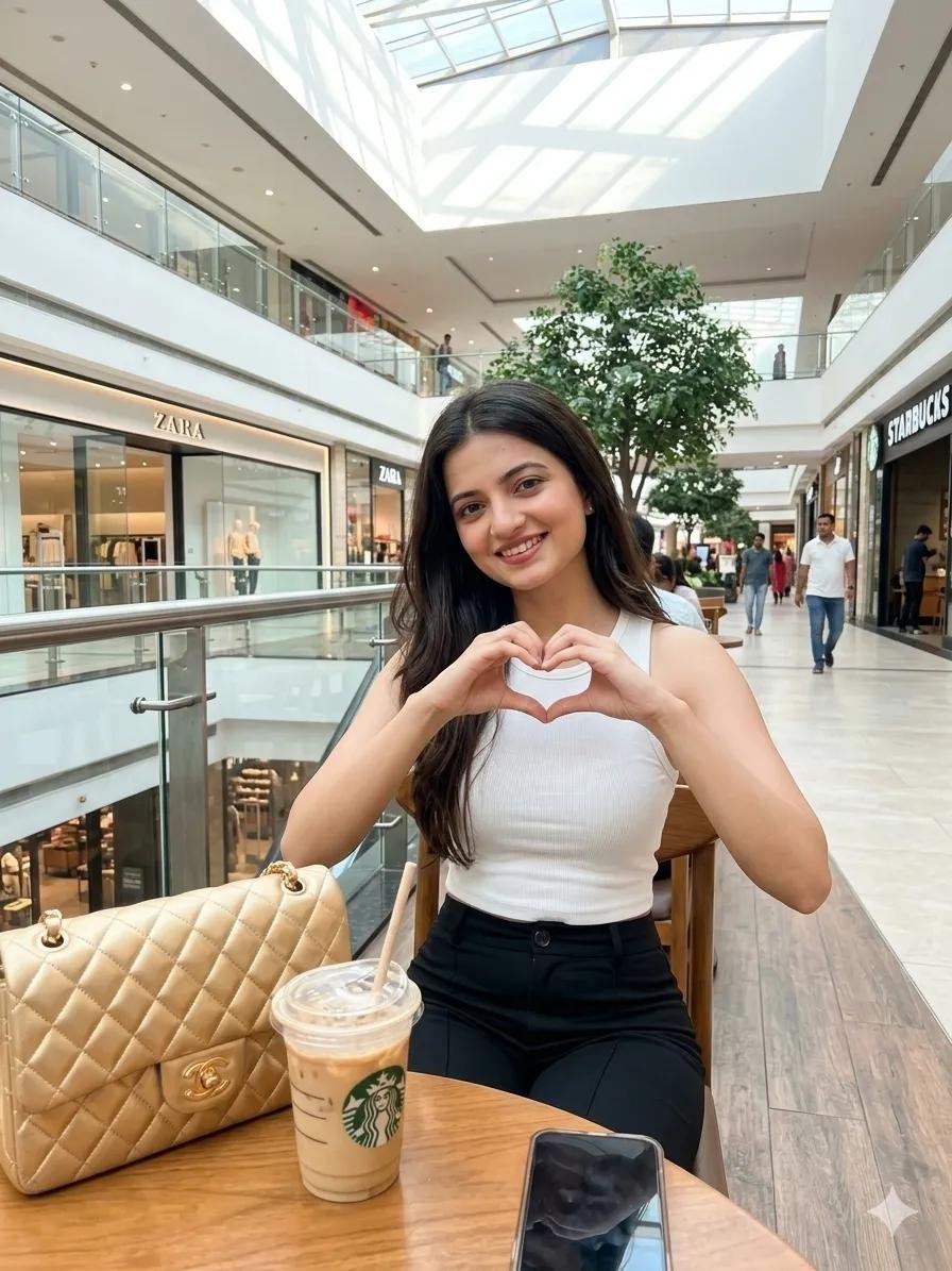 Lifestyle Portrait At A Shopping Mall — Nano Banana Pro image prompt example
