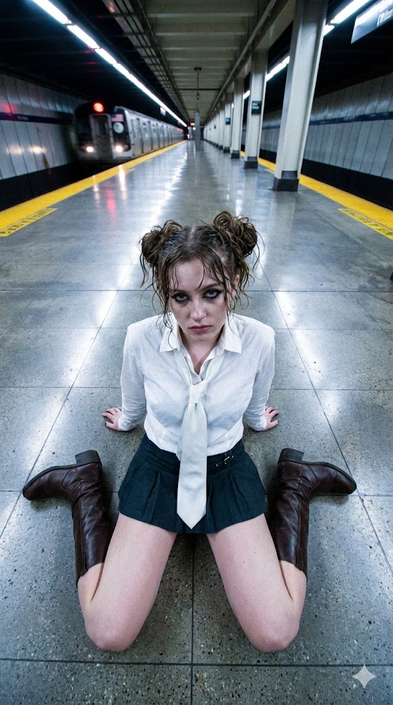 Liminal Transit Aesthetic Portrait — Nano Banana Pro image prompt example