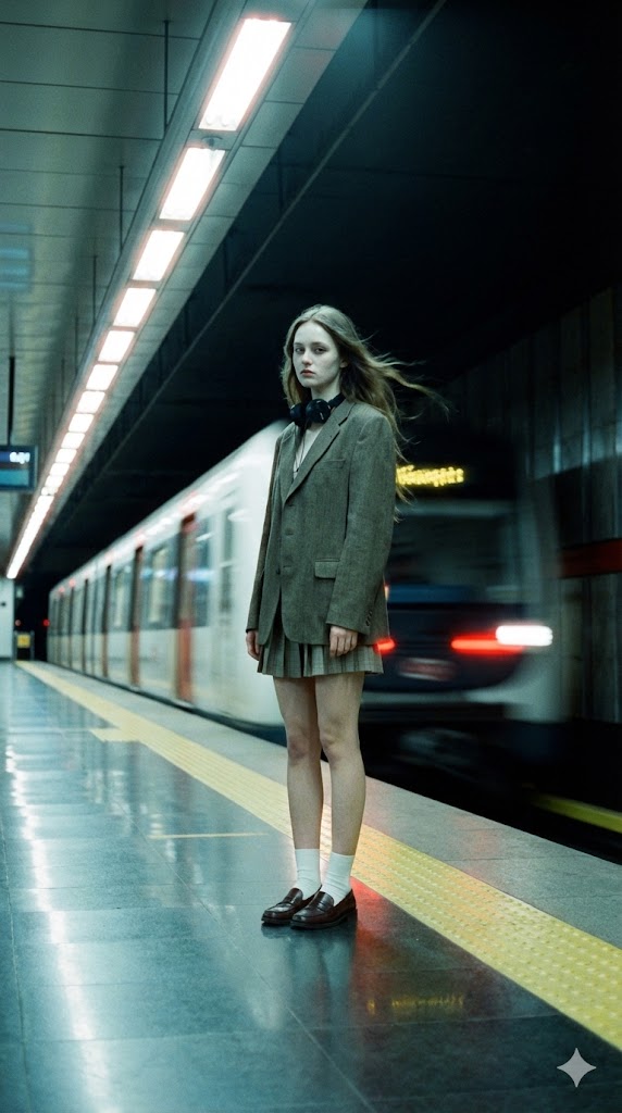 Long Exposure Subway Fashion Prompt — Nano Banana Pro image prompt example