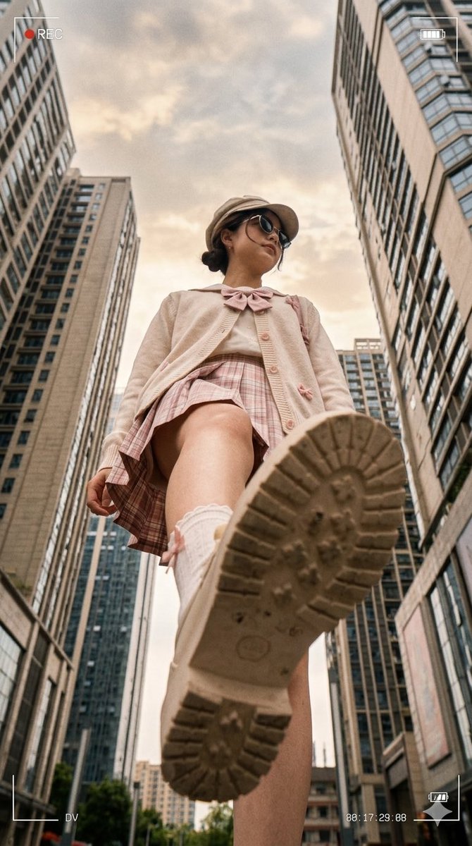 Low Angle Urban Dv Portrait — Nano Banana Pro image prompt example