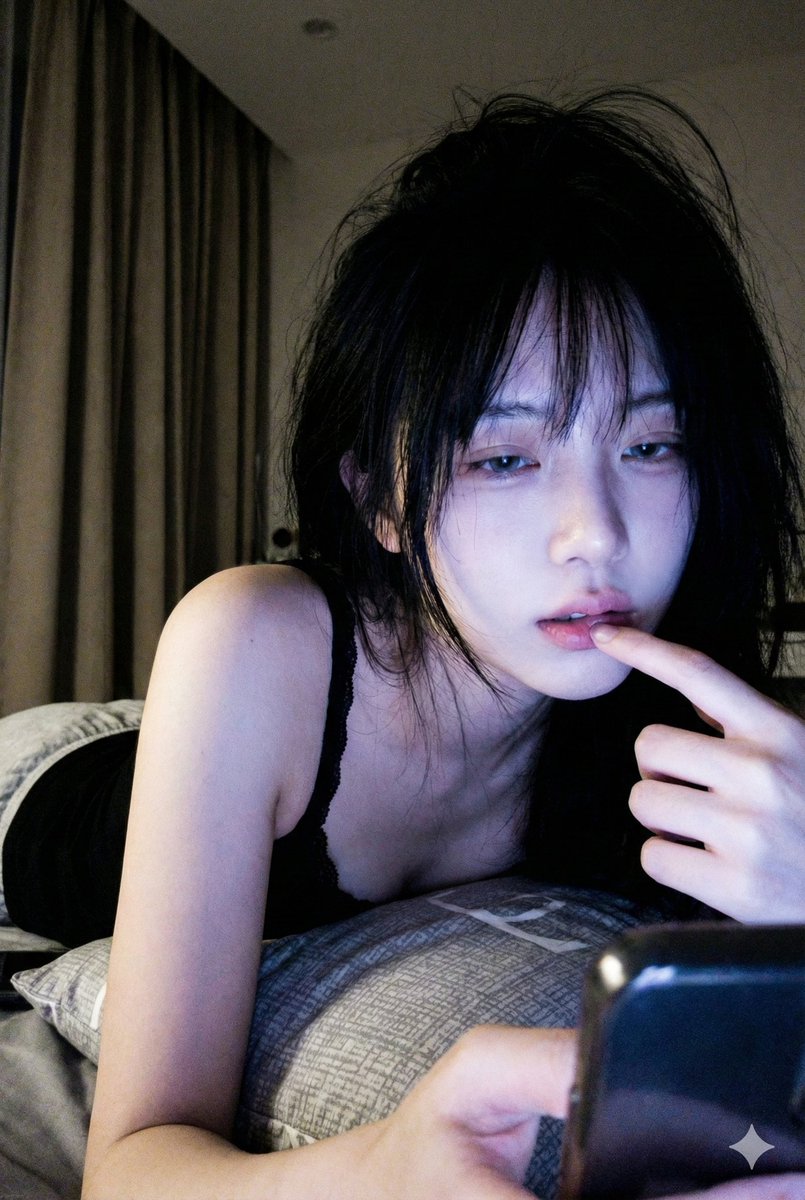 Low Light Phone Selfie With Screen Glow — Nano Banana Pro image prompt example