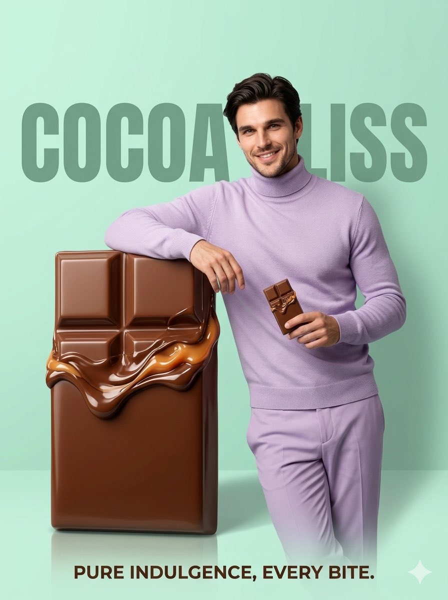 Luxury Dessert Commercial Ad Poster — Nano Banana Pro image prompt example