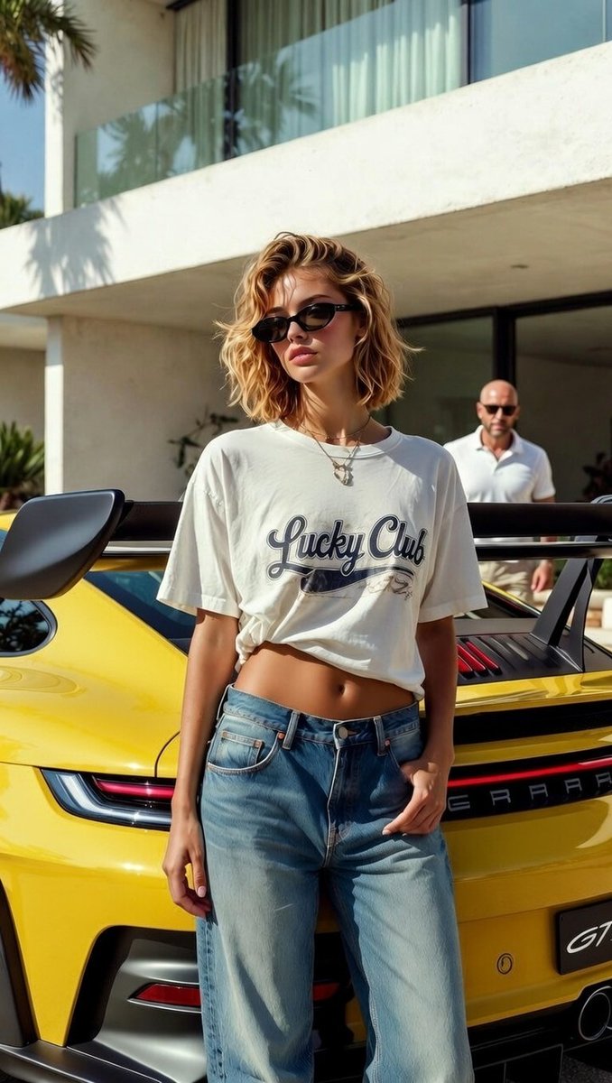 Luxury Fashion Editorial With Porsche Gt3 Rs Duplicate — Nano Banana Pro image prompt example