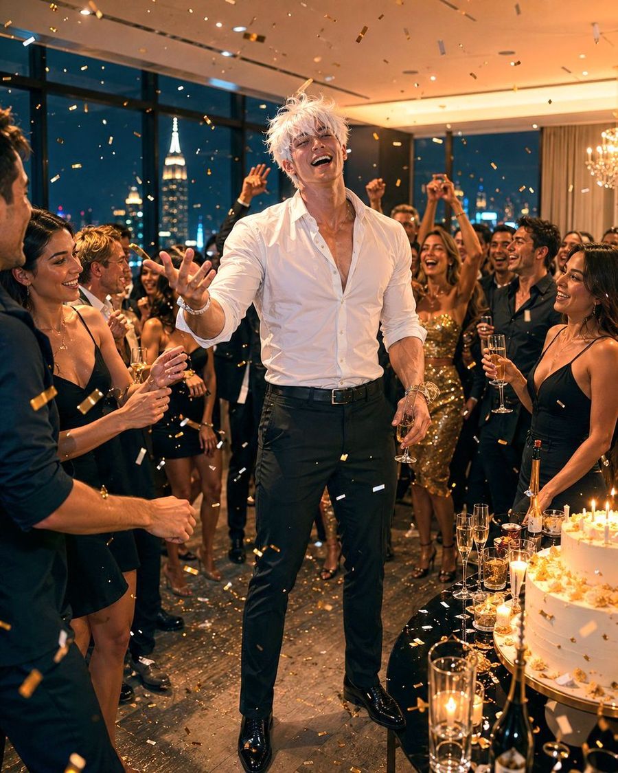 Luxury Penthouse Party Photograph — Nano Banana Pro image prompt example