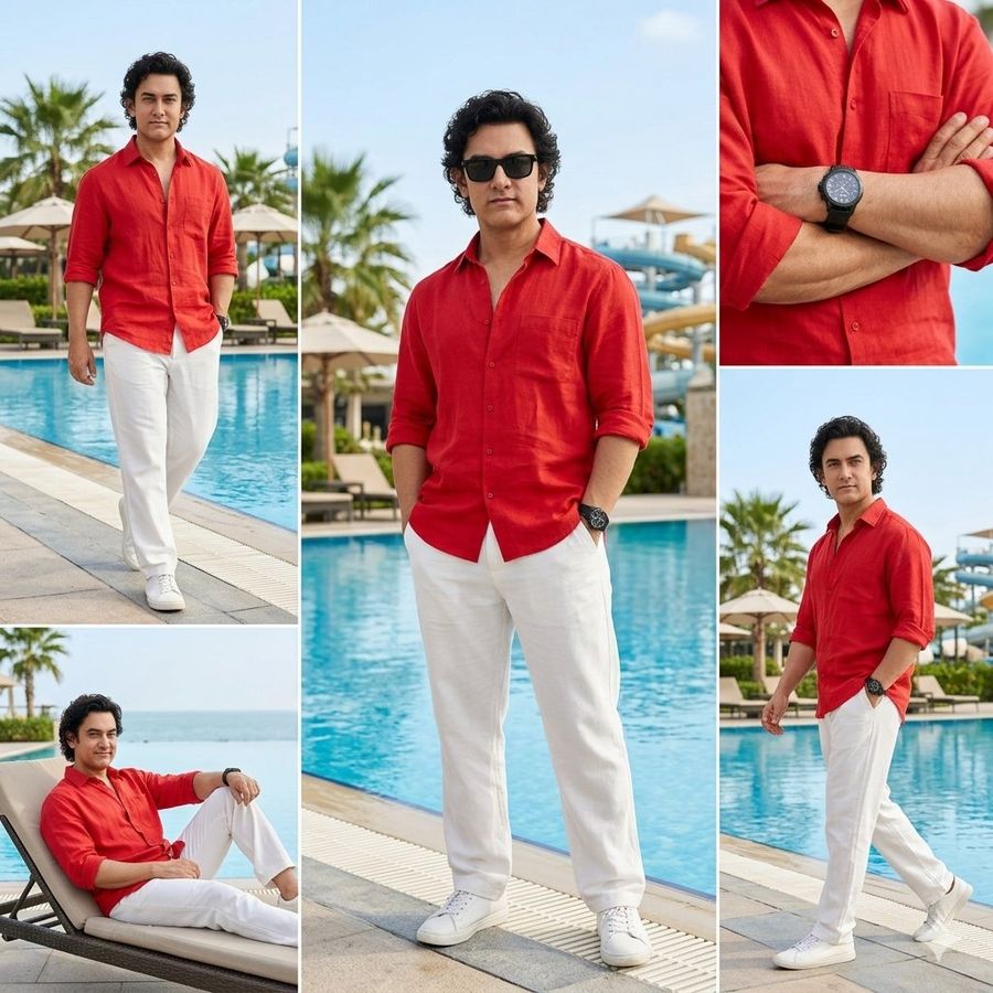 Luxury Resort Fashion Collage — Nano Banana Pro image prompt example