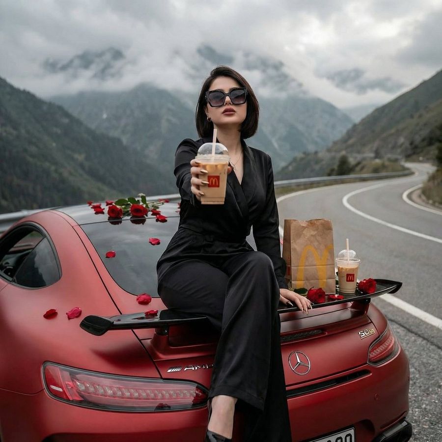 Luxury Ride And Mountain Vibes Editorial — Nano Banana Pro image prompt example