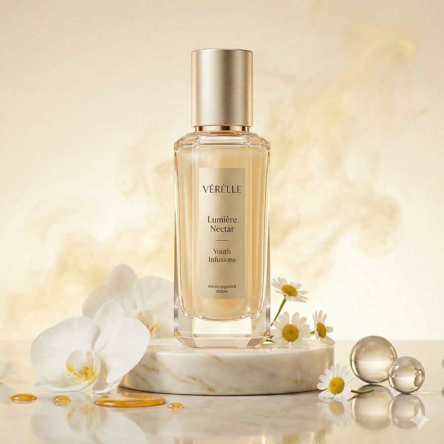 Luxury Skincare Commercial Photography Lumire Nectar — Nano Banana Pro image prompt example