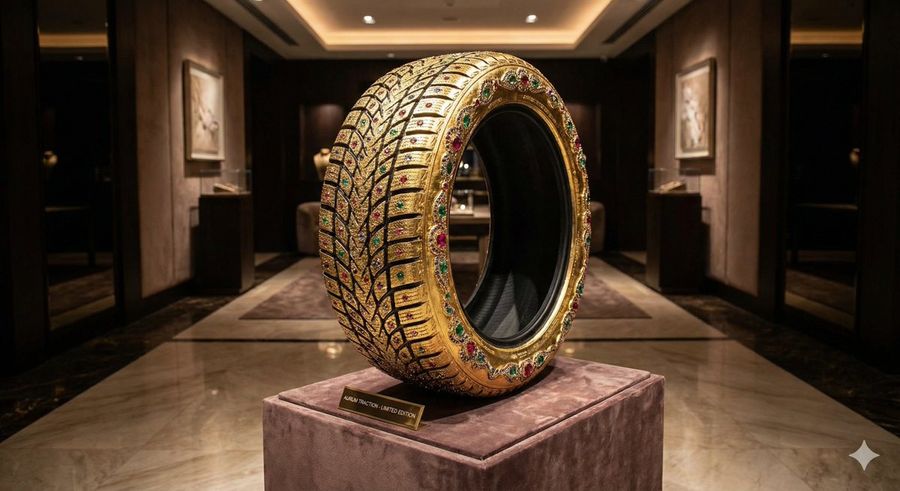 Luxury Snow Tire Image Generation — Nano Banana Pro image prompt example
