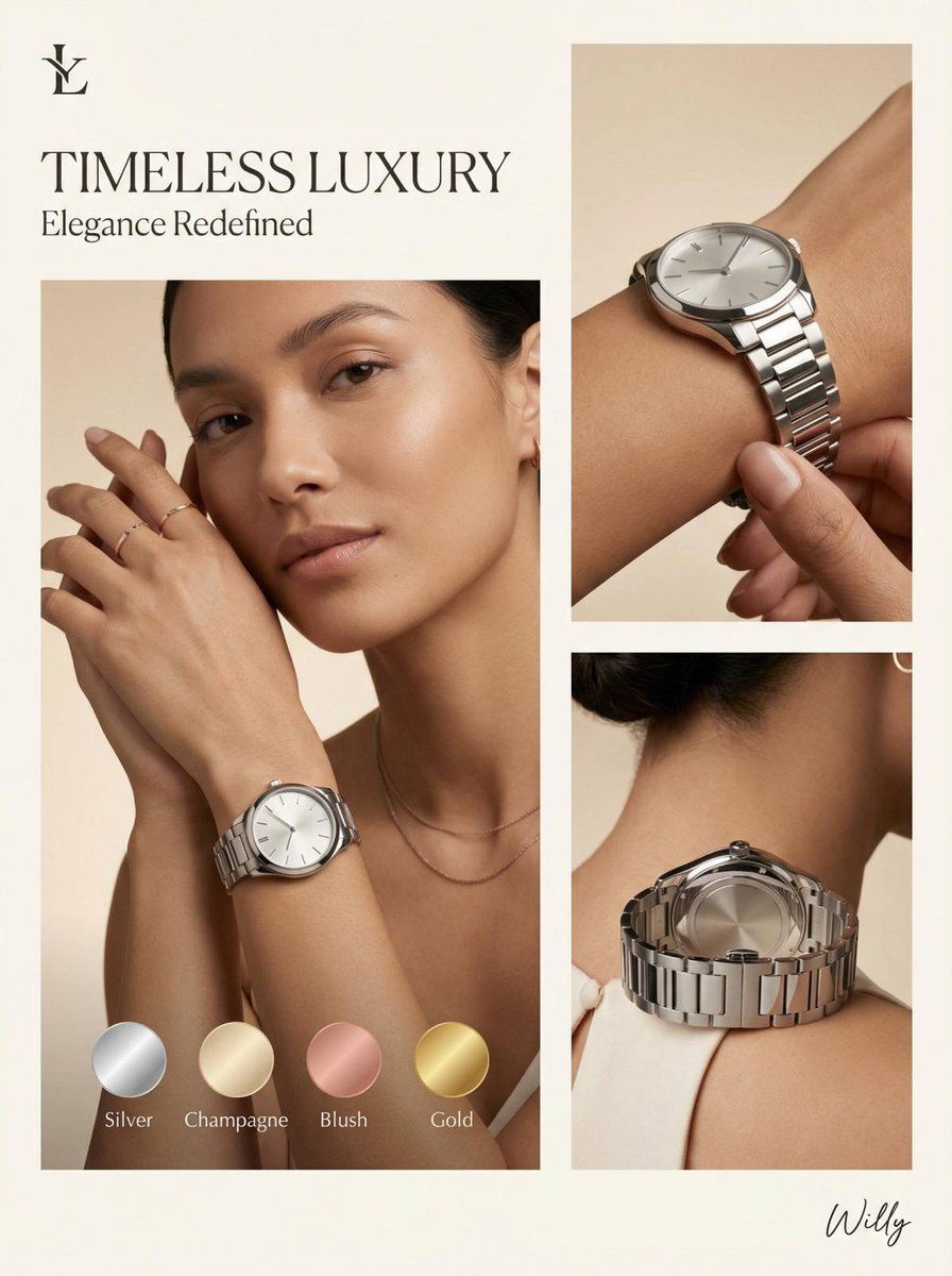 Luxury Watch Editorial Layout Prompt — Nano Banana Pro image prompt example