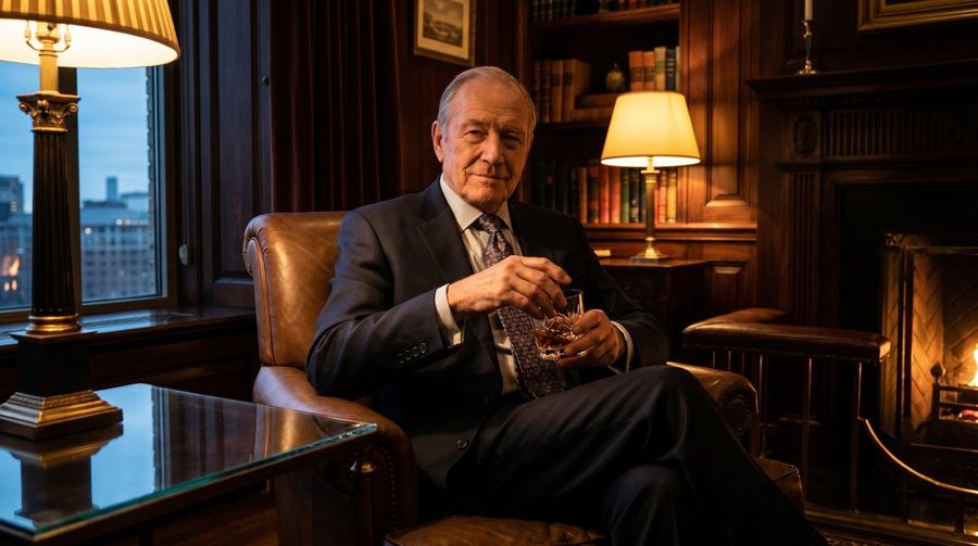 Luxury Whiskey Cinematic Portrait — Nano Banana Pro image prompt example