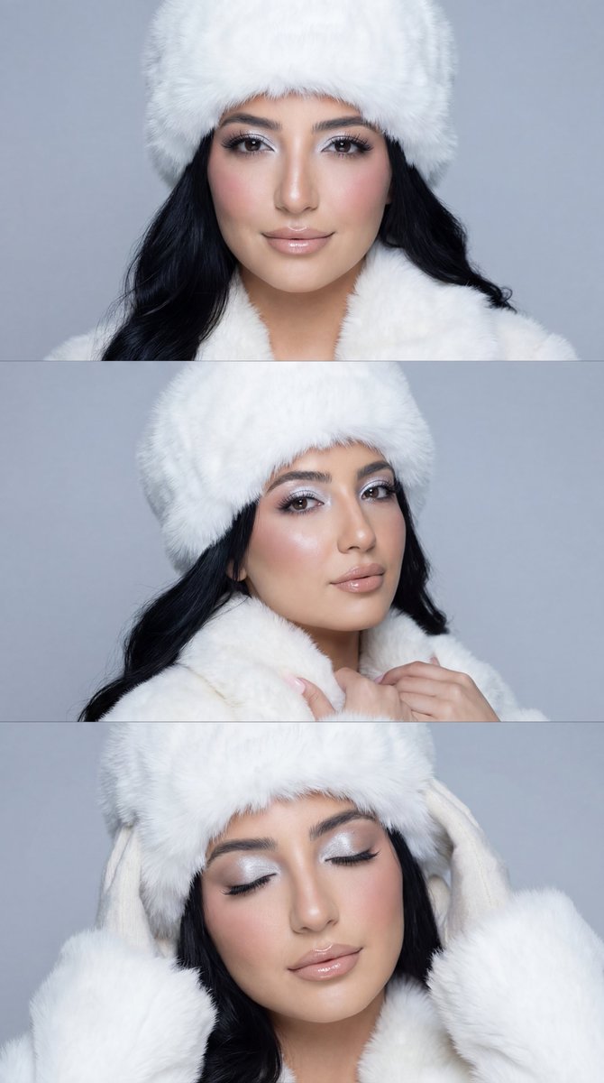 Luxury Winter Couture Beauty Editorial — Nano Banana Pro image prompt example