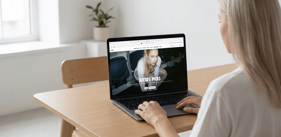 Macbook Mockup With User From Behind — Nano Banana Pro image prompt example