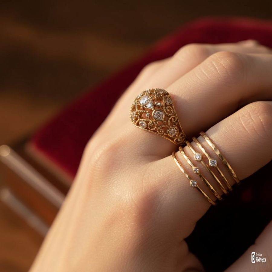 Macro Product Photography Of Jewelry Worn By A Model — Nano Banana Pro image prompt example