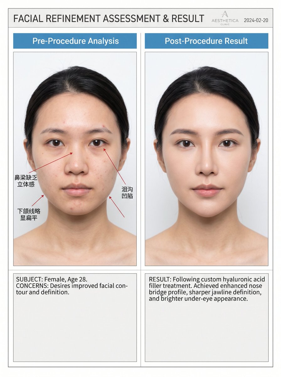 Medical Aesthetic Analysis Comparison Prompt — Nano Banana Pro image prompt example